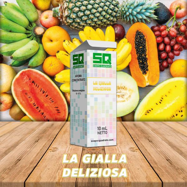 aroma 10 ml svapo quadrato i fruttati la gialla deliziosa