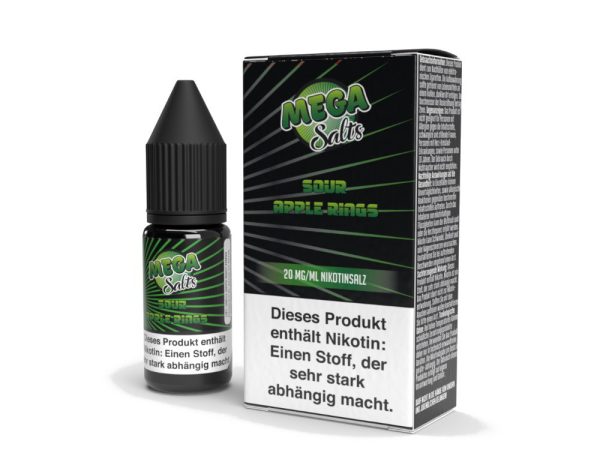 Mega Salts - Sour Apple Rings - Nicotine Salt  20mg/mL